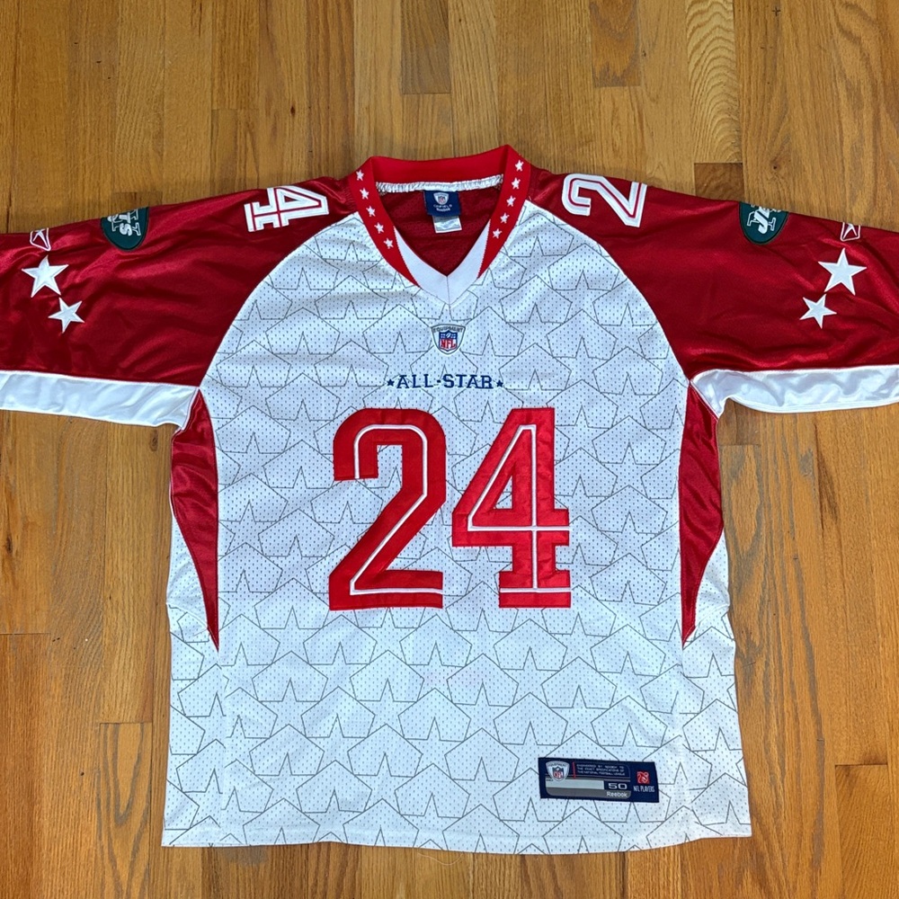 Reebok Red and White NY Jets #24 All-Star Jersey